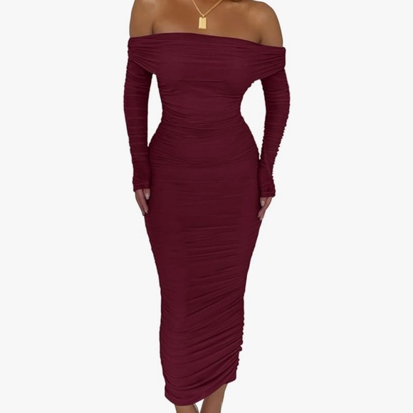 Strapless dress red bodycon - Picture 3 of 3